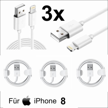 3x iPhone 8 Lightning auf USB Kabel 1m Ladekabel